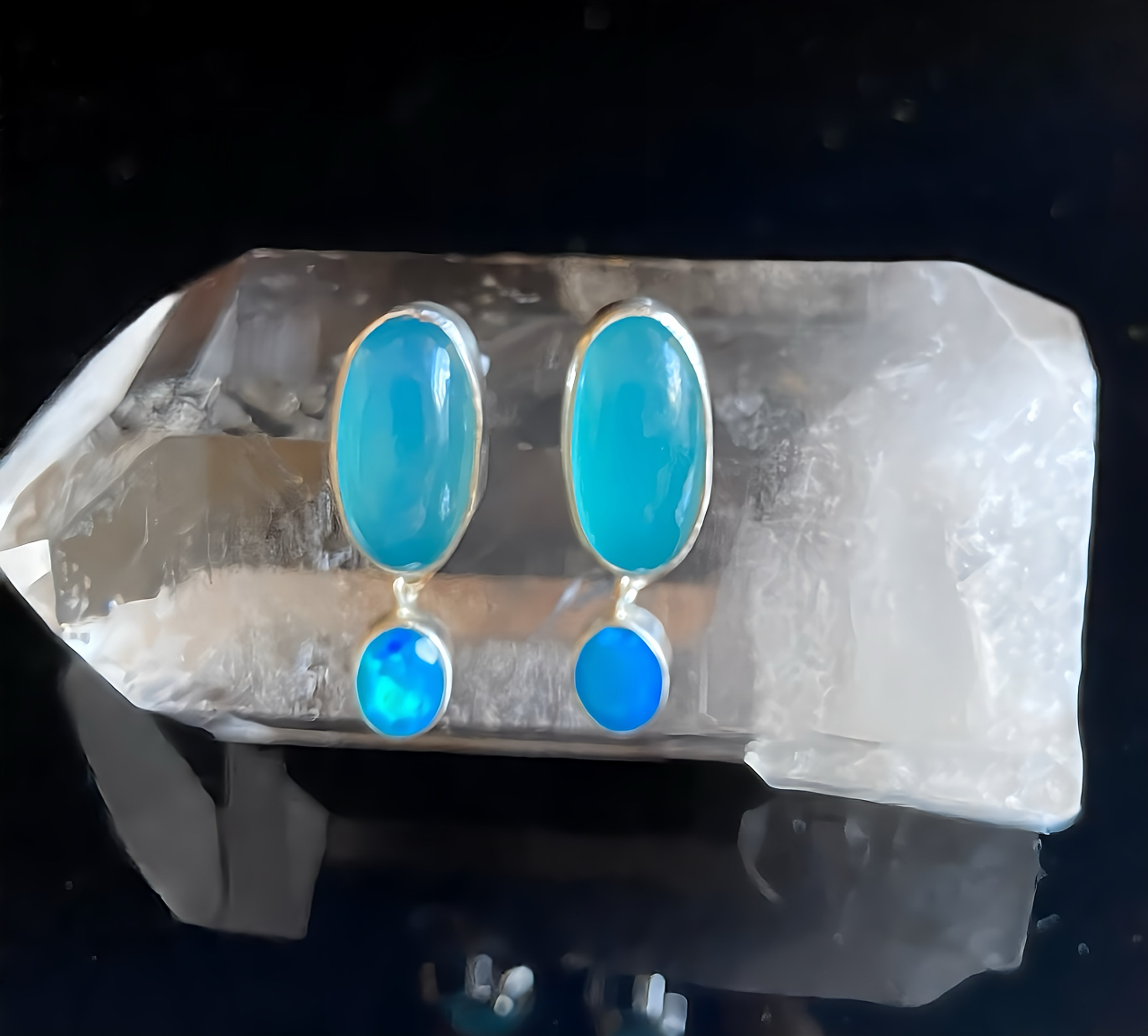 Extravagante Ohrstecker - ein Traum in Blau