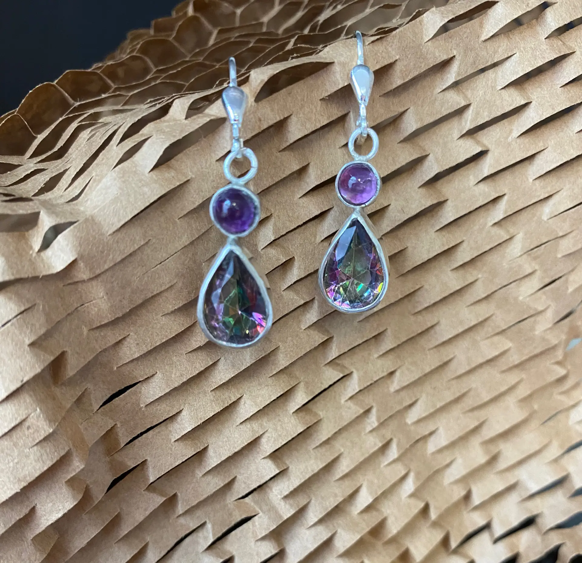 Ohrhänger Mystic Topaz mit Amethyst