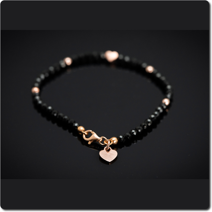 Schwarz-goldenes Turmalinarmband