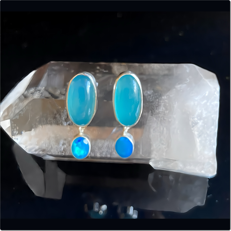 Extravagante Ohrstecker - ein Traum in Blau