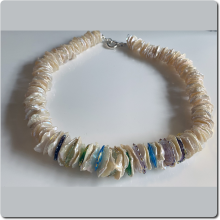 Perlenkette mit Muranoglasscheiben